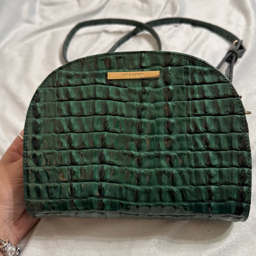 Brahmin Green Crossbody and Wallet Set